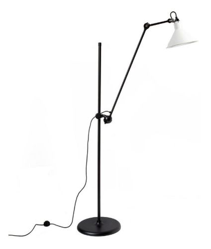 DCW Editions Lampe Gras N215 Gulvlampe Konisk H: 135cm - Sort/Hvid