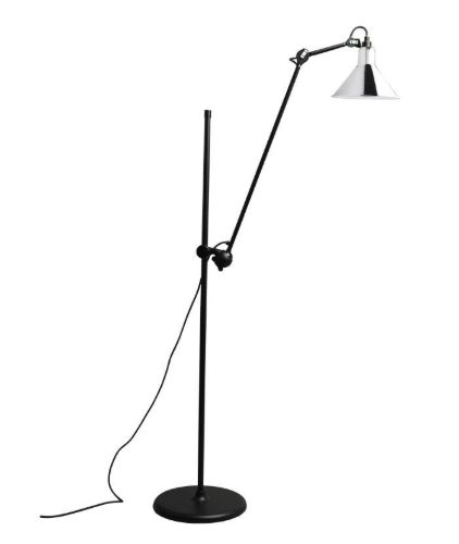 DCW Editions Lampe Gras N215 Gulvlampe Konisk H: 135cm - Sort/Krom