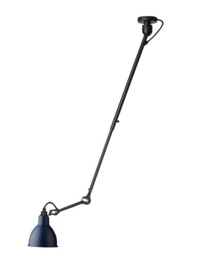 DCW Editions Lampe Gras N302 Pendel Rund H: 92cm - Sort/Blå
