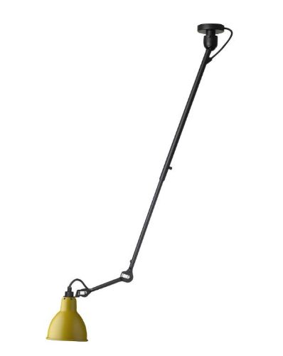 DCW Editions Lampe Gras N302 Pendel Rund H: 92cm - Sort/Gul