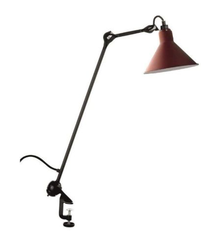 DCW Editions Lampe Gras N201 Bordlampe m. klemme Konisk H: 59cm - Sort/Rød