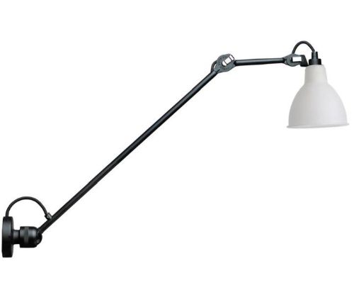 DCW Editions Lampe Gras N304L40 Væglampe Rund H: 40cm - Sort/Glas