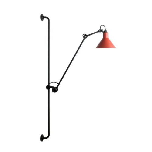DCW Editions Lampe Gras N214 Væglampe Konisk H: 120cm - Sort/Rød