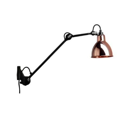 DCW Editions Lampe Gras N222 Væglampe Rund H: 40cm - Sort/Kobber