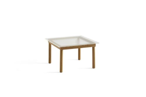 HAY Kofi Table 60x60 cm - Solid Oak / Clear Reeded Glass