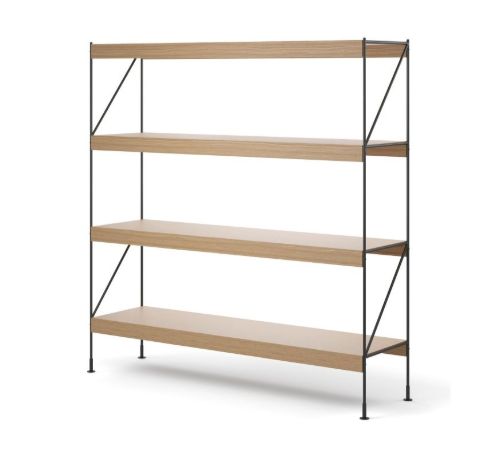 Audo Copenhagen Zet Aufbewahrungssystem H: 158 cm – Schwarz/Natureiche