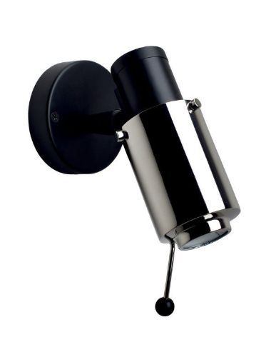 DCW Editions Biny Spot LED Væg- og loftlampe m. Arm Ø: 6,5 cm - Sort/Nikkel