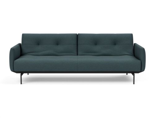 Innovation Living Black Label ILB 201 Schlafsofa mit Armlehnen L: 226 cm – Mahoga Dunkelblau/Schwarz