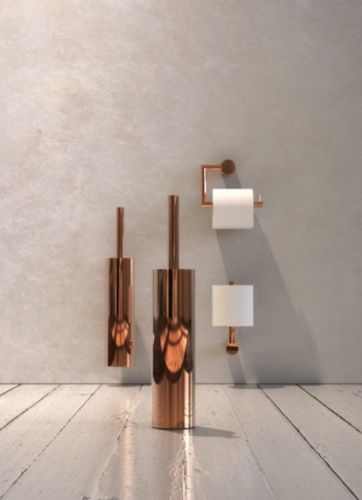 FROST NOVA2 Toilettenbürste 9 t/Boden H: 36,5 cm – Poliertes Kupfer