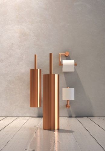 FROST NOVA2 Toilettenbürste 1 t/Boden H: 41,5 cm – Gebürstetes Kupfer
