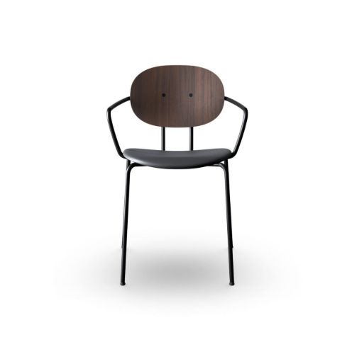 Sibast Furniture Piet Hein Chair w. Armrest SH: 45 cm - Walnut/Cognac Dunes Leather