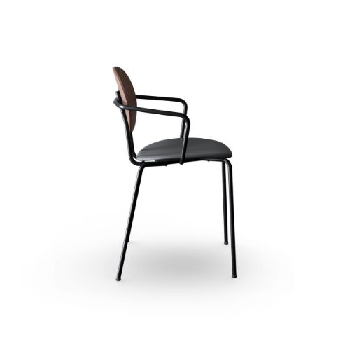 Sibast Furniture Piet Hein Stuhl m. Armlehnenhöhe: 45 cm – Walnuss/Cognac-Dünenleder
