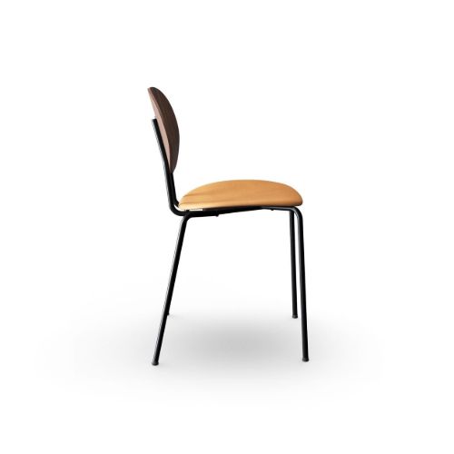Sibast Furniture Piet Hein Stuhl SH: 45 cm – Walnuss/Cognac-Dünenleder
