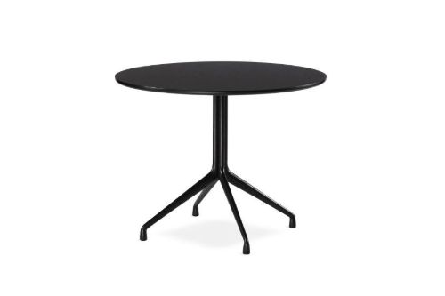 HAY AAT20 Table Ø: 80xH: 74 cm - Black Powder Coated Aluminium/Black Linoleum