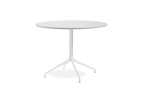 HAY AAT20 Table Ø: 100xH: 74 cm - White Powder Coated Aluminium/White Laminate
