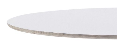 HAY AAT20 Tisch Ø: 100xH: 74 cm – Weiß pulverbeschichtetes Aluminium/Weißes Laminat