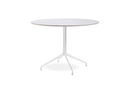 HAY AAT20 Table Ø: 110xH: 74 cm - White Powder Coated Aluminium/White Laminate