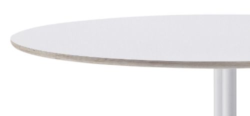 HAY AAT20 Tisch Ø: 128xH: 74 cm – Weiß pulverbeschichtetes Aluminium/Weißes Laminat
