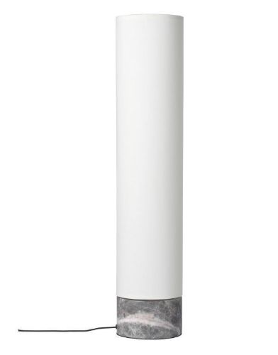 GUBI Unbound Stehleuchte H: 80 cm Medium - White Linnen/Grey Marble 