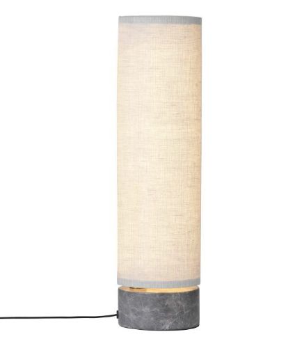 GUBI Unbound Bordlampe H: 45 cm - Natural Canvas/Grey Marble