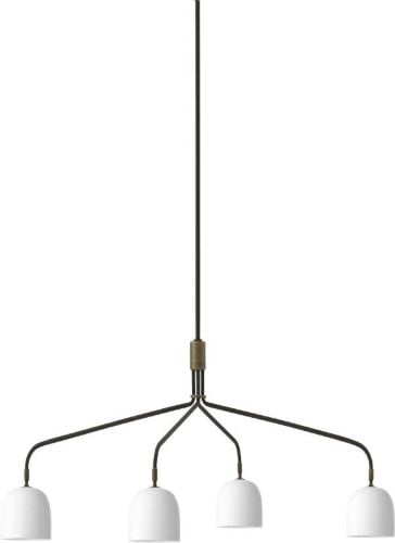 GUBI Howard Lysekrone m. 4 Arme Lang Ø: 16 cm - Hvid