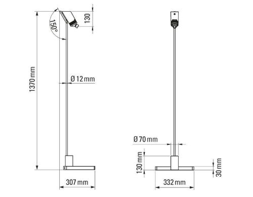 DCW Editions Vision 20/20 Stehleuchte H: 137 cm - Schwarz