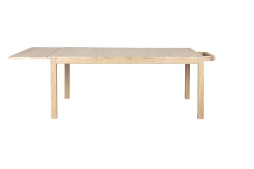 Haslev Klassik 6C Klapptisch mit Schublade 85x130 cm - Weiß geölte Eiche