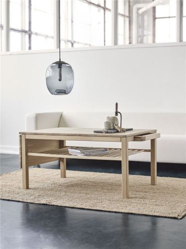 Haslev Klassik 4D Klapptisch 75x110 cm - Weiß geölte Eiche