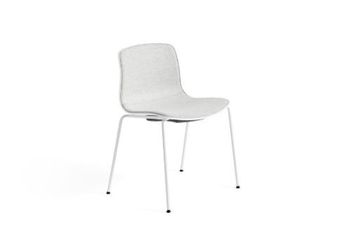 HAY AAC 16 About A Chair Front Upholstery SH: 46 cm - White Powder Coated Steel/White/Divina Melange 120