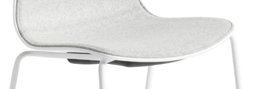 HAY AAC 16 About A Chair Vorderpolsterung SH: 46 cm – Weiß pulverbeschichteter Stahl/Weiß/Divina Melange 120