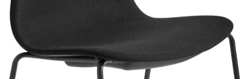 HAY AAC 17 About A Chair SH: 46 cm – Schwarz pulverbeschichteter Stahl/Steelcut 190