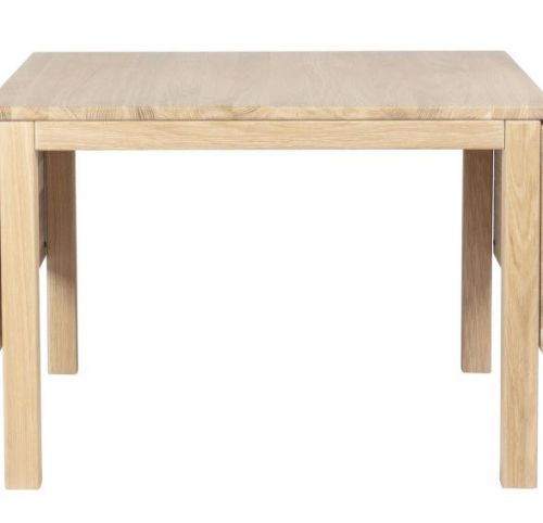 Haslev Klassik 3B Sofabord m. Skuffe 75x75 cm - Hvidolieret Eg