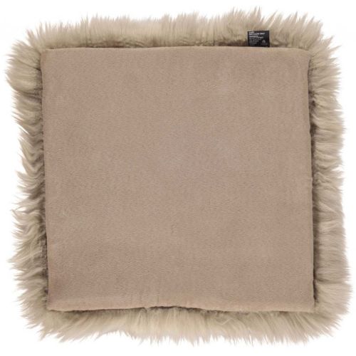 Natures Collection Sitzbezug aus neuseeländischem Schaffell, langer Wolle, quadratisch, 37 x 37 cm – Taupe