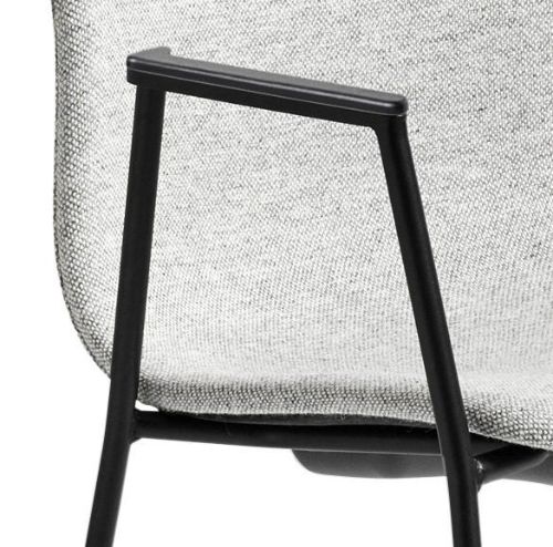 HAY AAC 19 About A Chair SH: 46 cm – Schwarz pulverbeschichteter Stahl/Hallingdal 116