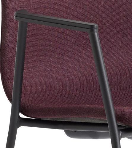 HAY AAC 19 About A Chair SH: 46 cm – Schwarz pulverbeschichteter Stahl/Fiord 591