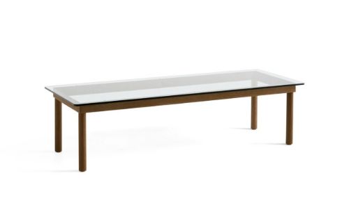 HAY Kofi Table 140x50 cm - Solid Walnut / Clear Glass