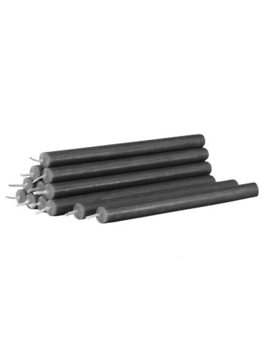 STOFF Nagel Candles 12 pcs H: 18 cm - Anthracite