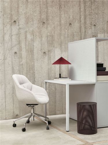 HAY AAC155 About A Chair Soft SH: 44 cm – Schwarz pulverbeschichtetes Aluminium / Bolgheri LGG60