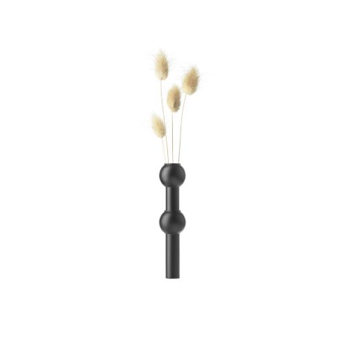 STOFF Nagel Vase H: 10 cm - Schwarz