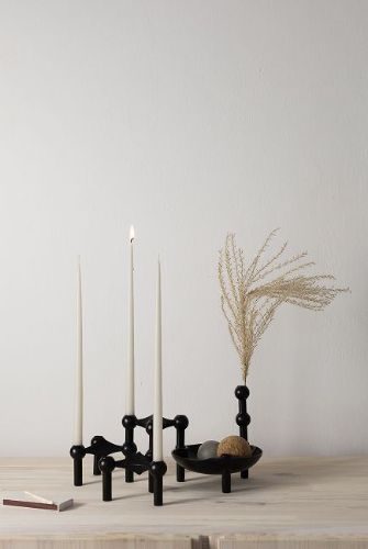 STOFF Nagel Spitzkerzen von Ester & Erik 6 Stück H: 29 cm – gebrochenes Weiß