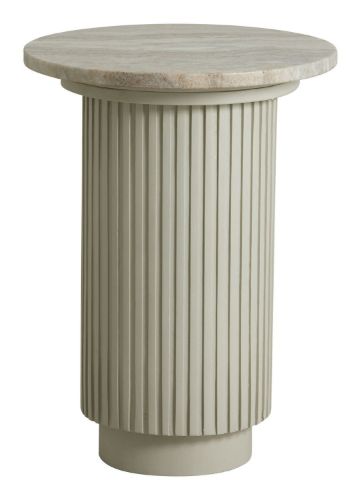 Nordal Erie Round Side Table Ø: 40 cm - White Marble Top