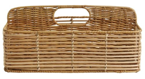 Nordal ZADAR Rattan Holder 2 Dividers 36x23 cm - Nature