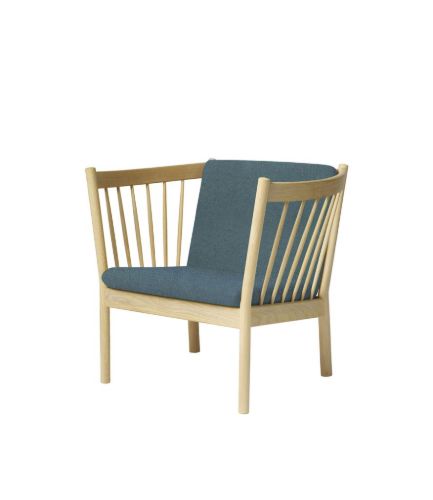 FDB Furniture Erik Ole Jørgensen J146 Sessel H: 79,5 cm – Eiche/Grün