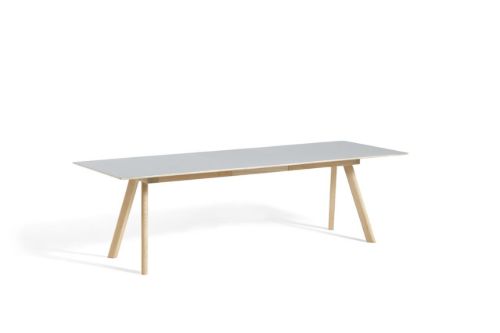 HAY CPH 30 ausziehbarer Tisch 160/310 x 80 x 74 cm – lackierte massive Eiche/graues Linoleum