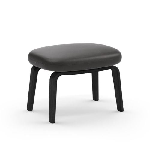 Normann Copenhagen Era Footstool Black Oak H: 39 cm - Ultra Leather / Anthrazite 41580