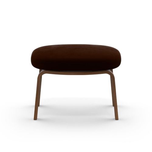 Normann Copenhagen Era Fußhocker Walnuss H: 39 cm - City Velvet Vol 2 / 021