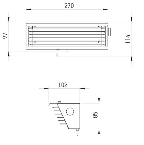 DCW Editions Biny Box 2 Wandleuchte LED mit Schalter B: 27 cm - Weiß/Weiß