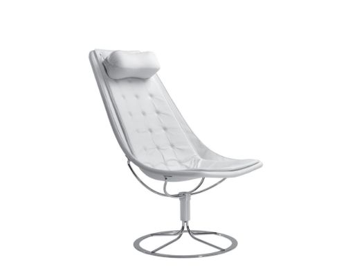 Bruno Mathsson Mi 466 Jetson 66 m/Bærende Tæt Væv SH: 32 cm - Elmosoft Læder / 00109