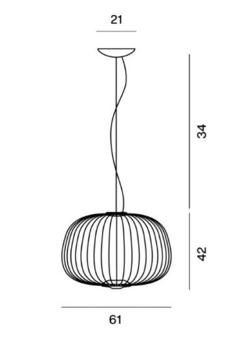Foscarini Spokes 3 Pendel LED My Light H: 42 cm - Sortiert