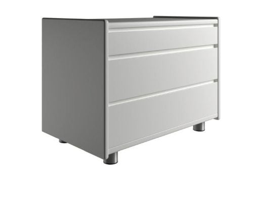 Kaagaard 338047 Kommode med Metalben 80x51x47cm - Hvidmalet